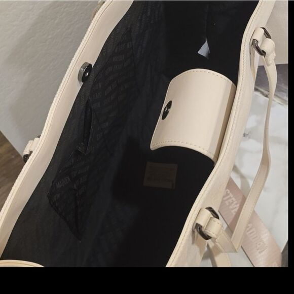 Steve Madden BLivia Candy Coated Tote Bag- Vanilla